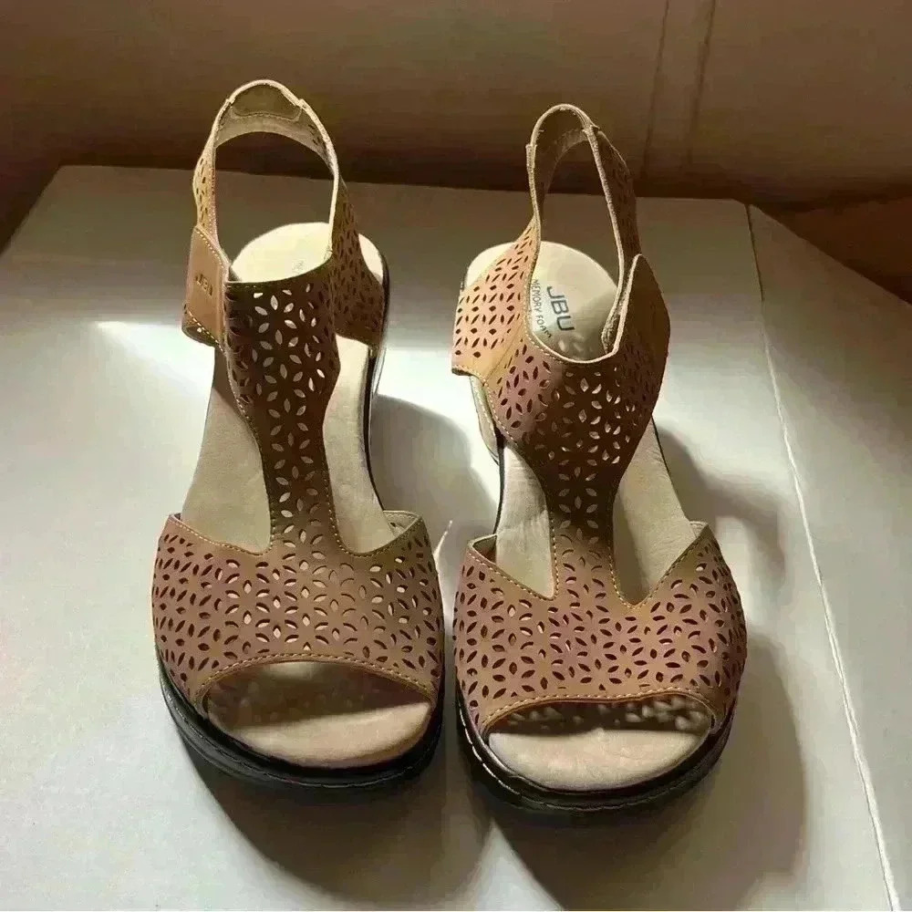 JBU By Jambu Sandy Brown Chloe Wedge Sandal Size 11M